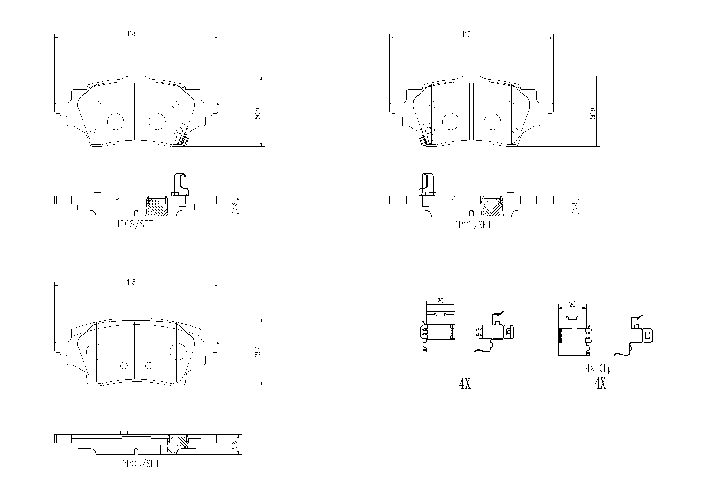 Brake Pad Set, disc brake (P83178N)