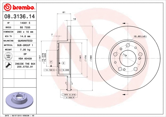 Brake Disc (08.3136.14)