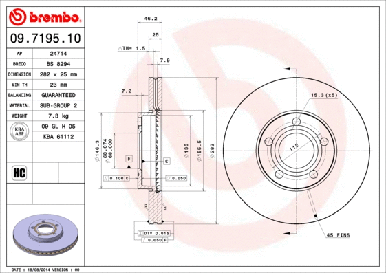 Brake Disc (09.7195.10)
