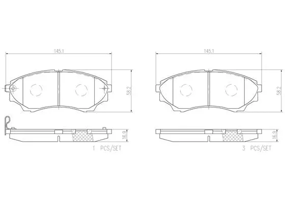 Brake Pad Set, disc brake (P24086N)