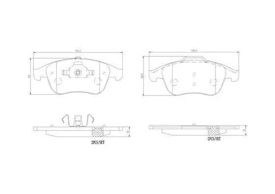 Brake Pad Set, disc brake (P68045N)