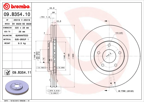 Brake Disc (09.B354.10)