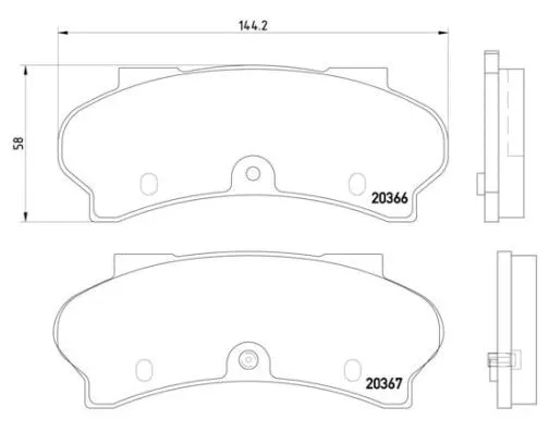 Brake Pad Set, disc brake (P 61 033)