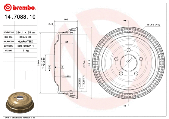 Brake Drum (14.7088.10)