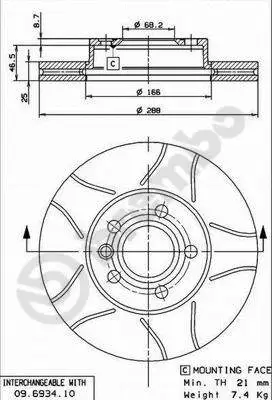 Brake Disc (09.6934.75)