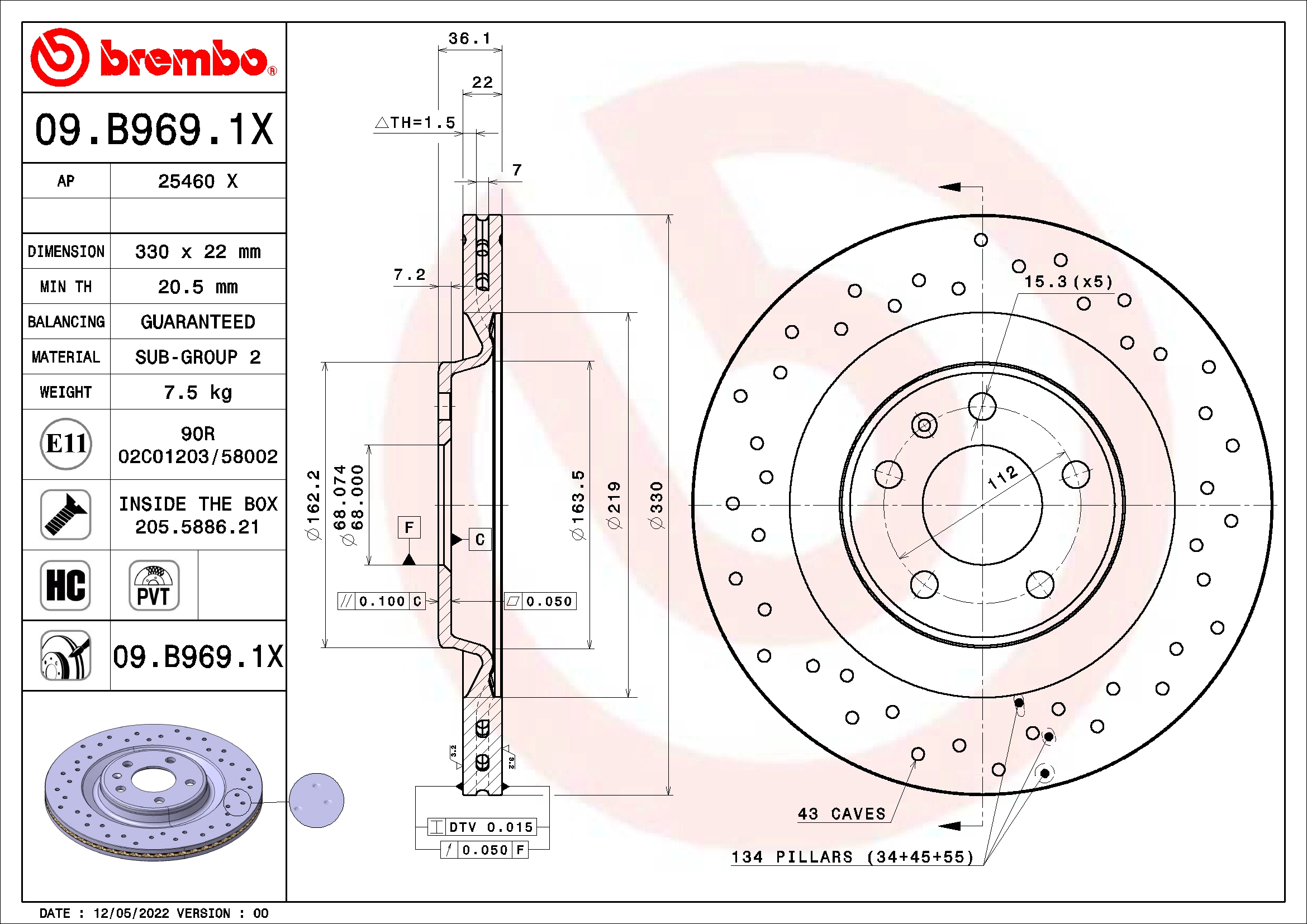 Brake Disc (09.B969.1X)
