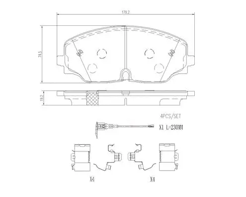 Brake Pad Set, disc brake (P 85 174)