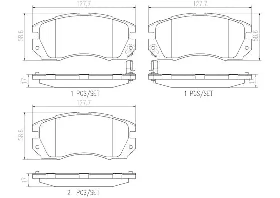 Brake Pad Set, disc brake (P78007N)