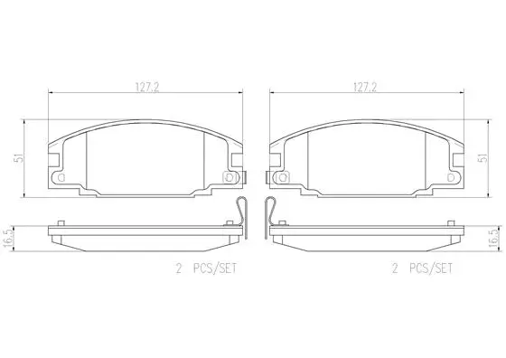 Brake Pad Set, disc brake (P59015N)