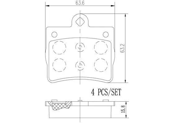 Brake Pad Set, disc brake (P50024N)