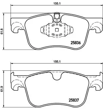 Brake Pad Set, disc brake (P 61 116)