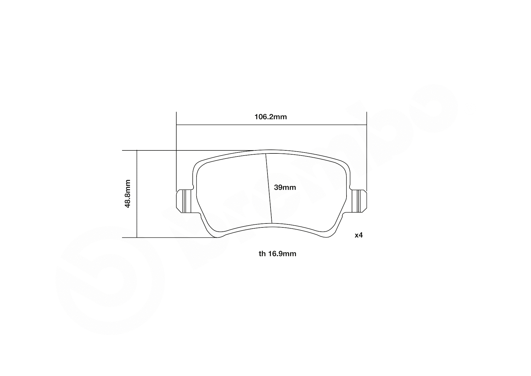 High Performance Brake Pad Set
