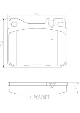 Brake Pad Set, disc brake (P50004N)