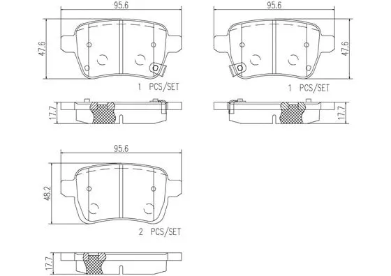 Brake Pad Set, disc brake (P23156N)
