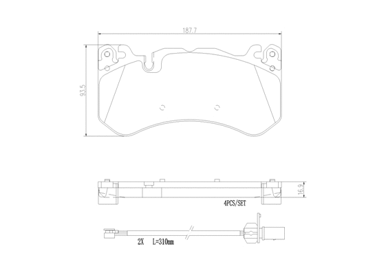 Brake Pad Set, disc brake (P50127N)