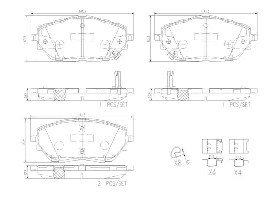 Brake Pad Set, disc brake (P83171N)