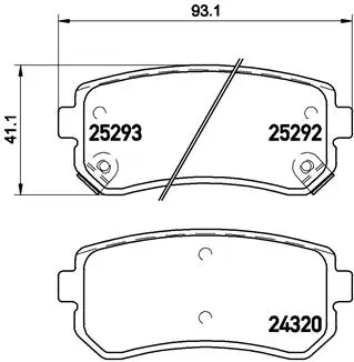 Brake Pad Set, disc brake (P 30 051)