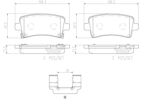 Brake Pad Set, disc brake (P59059N)