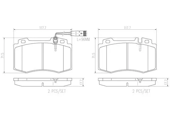 Brake Pad Set, disc brake (P50041N)