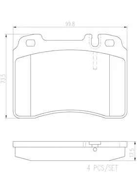 Brake Pad Set, disc brake (P50010N)