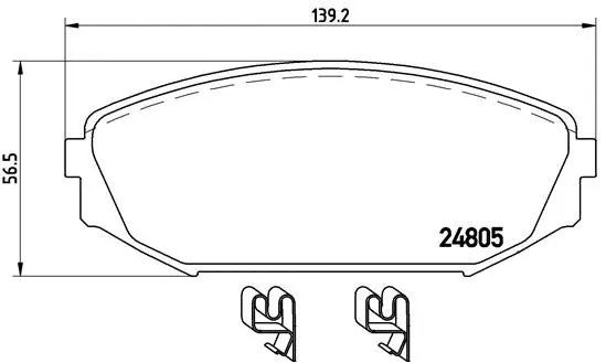 Brake Pad Set, disc brake (P 28 049)