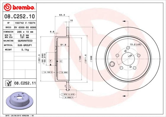 Brake Disc (08.C252.10)