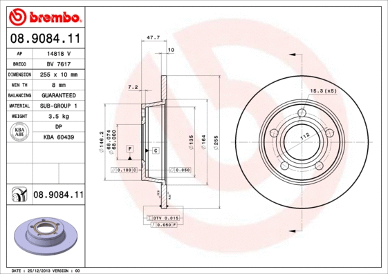 Brake Disc (08.9084.11)
