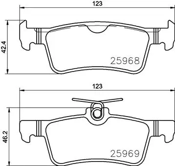 Brake Pad Set, disc brake (P61126N)