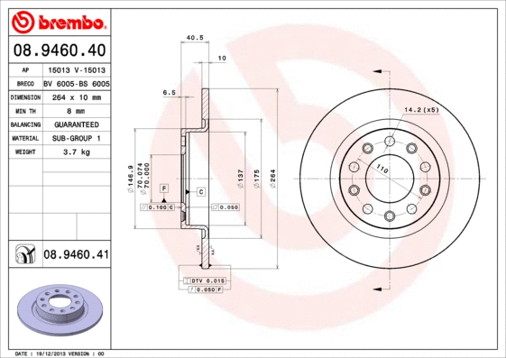 Brake Disc (08.9460.41)