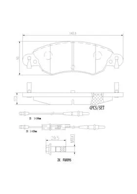 Brake Pad Set, disc brake (P61070N)