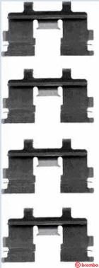 Accessory Kit, disc brake pad (A 02 286)