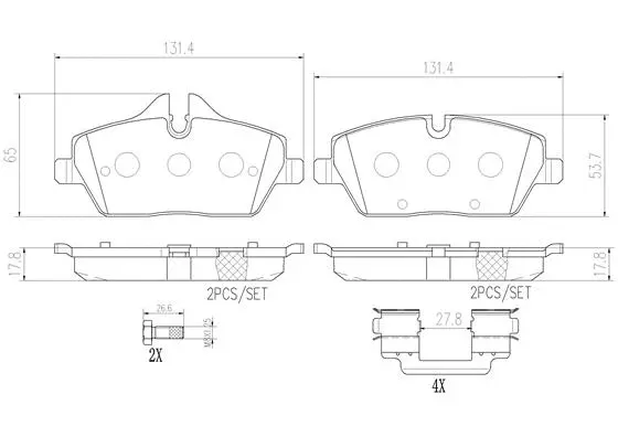 Brake Pad Set, disc brake (P06034N)
