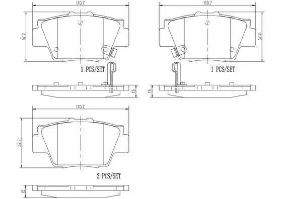 Brake Pad Set, disc brake (P28040N)