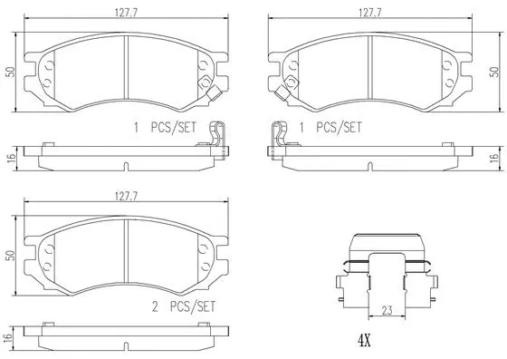 Brake Pad Set, disc brake (P56023N)