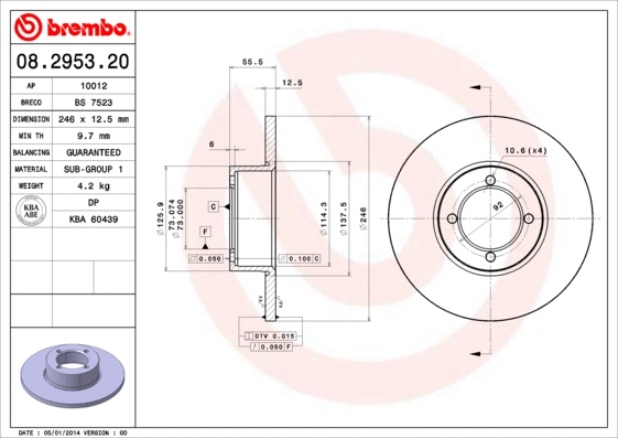 Brake Disc (08.2953.20)