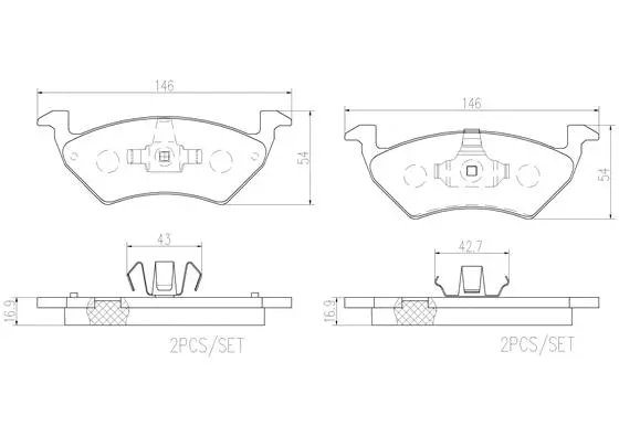 Brake Pad Set, disc brake (P 85 158)
