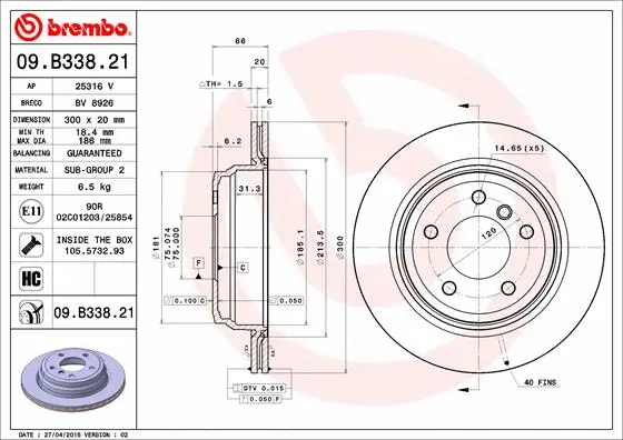 Brake Disc (09.B338.21)