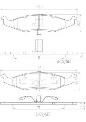 Brake Pad Set, disc brake (P11009N)