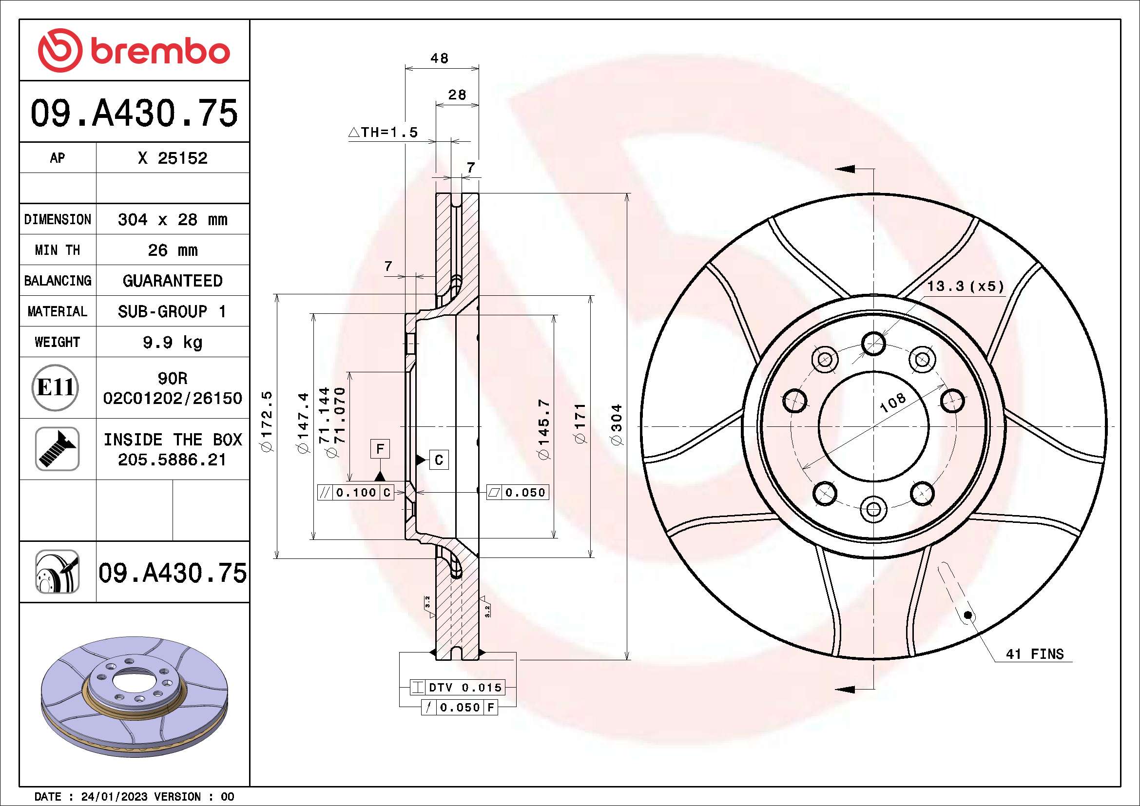 Brake Disc (09.A430.75)