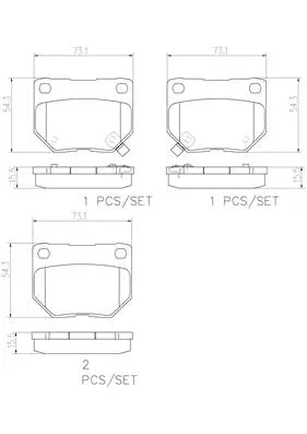 Brake Pad Set, disc brake (P56054N)