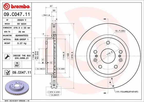 Brake Disc (09.C047.11)