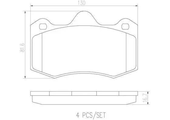 Brake Pad Set, disc brake (P85134N)