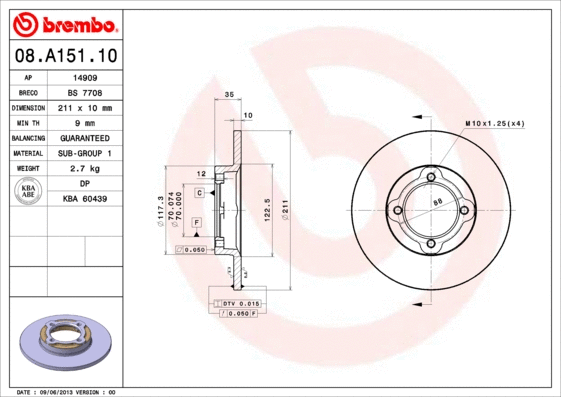 Brake Disc (08.A151.10)