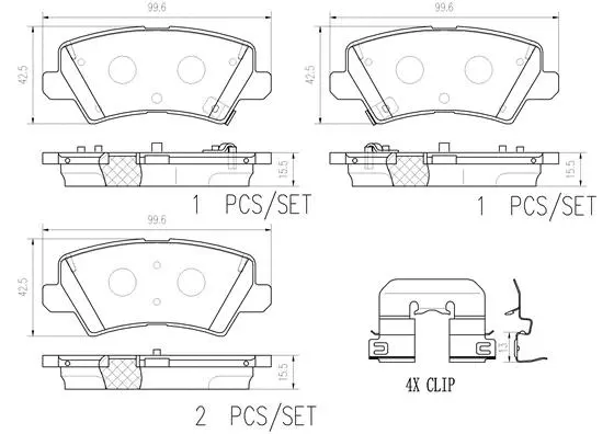Brake Pad Set, disc brake (P30111N)