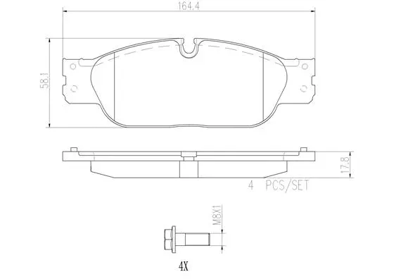 Brake Pad Set, disc brake (P36021N)
