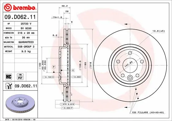 Brake Disc (09.D062.11)