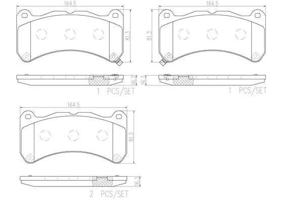 Brake Pad Set, disc brake (P83146N)