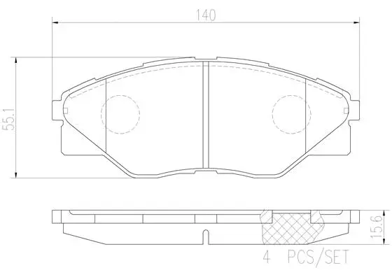 Brake Pad Set, disc brake (P83137N)