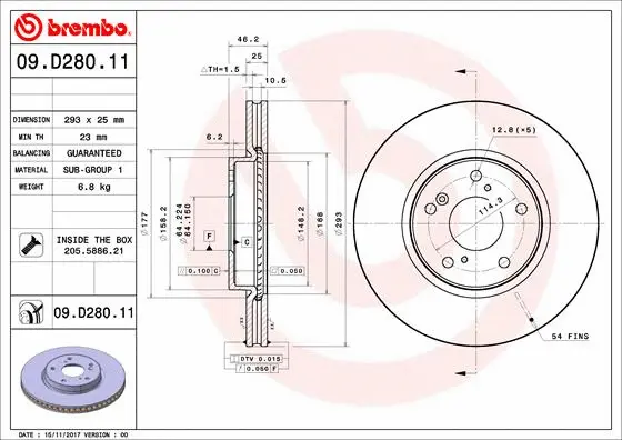 Brake Disc (09.D280.11)
