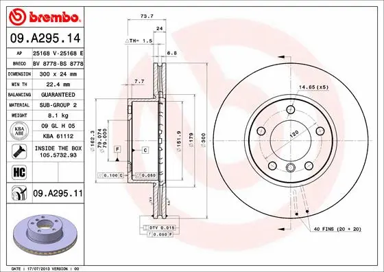 Brake Disc (09.A295.11)